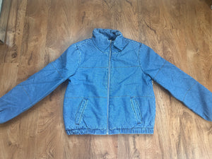 Stay In Your Lane Denim Puffer Jacket